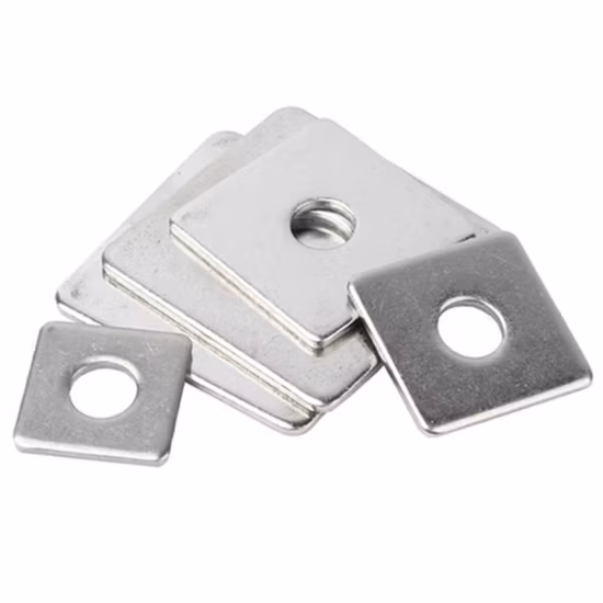 Direkter Hersteller Metall DIN436 304 316 Edelstahl M6-M20 quadratische flache Unterlegscheibe mit rundem Loch